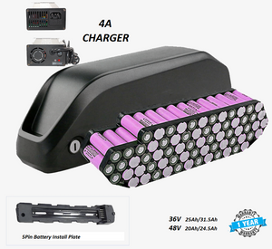 36V/48V e-Bike Battery Samsung Cells 4A Fast Charger