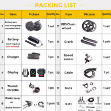Load image into Gallery viewer, BAFANG 36V/48V 250W/750W/1000W BBS/01B/02B/HD Mid Drive Motor Conversion Kit DIY
